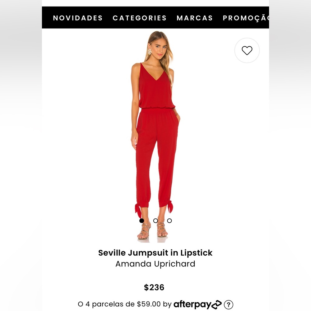 Amanda uprichard red jumpsuit